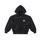 Stitched Boxy Fleece Zip Hoodie
